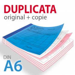 Carnets autocopiant duplicata A6