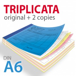 Carnets autocopiants triplicata A6