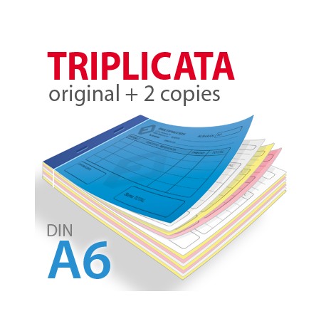 Carnets autocopiants triplicata A6