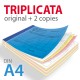 Carnets autocopiants triplicata A4