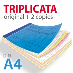 Carnets autocopiants triplicata A4