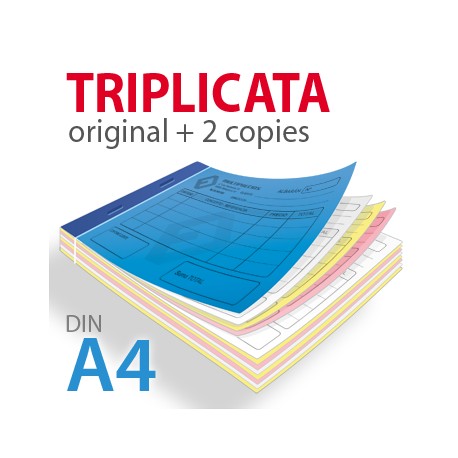 Carnets autocopiants triplicata A4