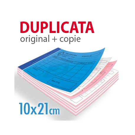 Carnets autocopiants duplicata 10x21cm