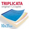 Carnets autocopiants triplicata 10x21cm