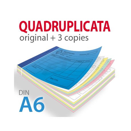 Carnets Autocopiants Quadruplicata A6