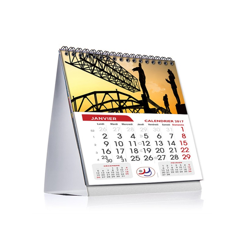 Calendriers de bureau 15x15cm.