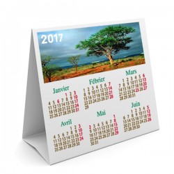 Calendrier de table triangulaire 15 x 15 cm